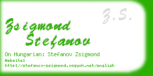 zsigmond stefanov business card